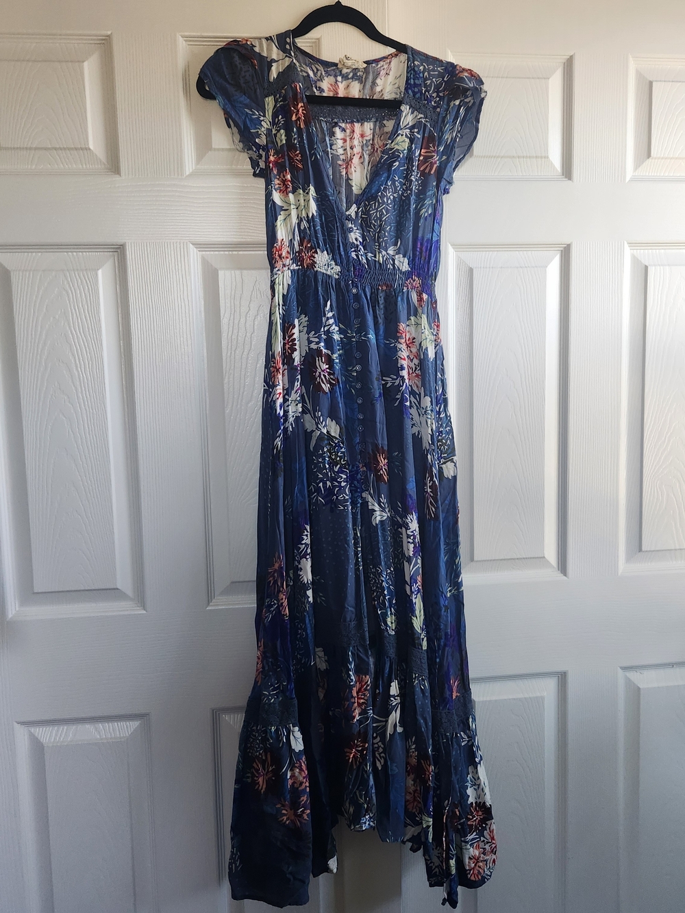 Jaase Navy Floral V-Neck Maxi Dress